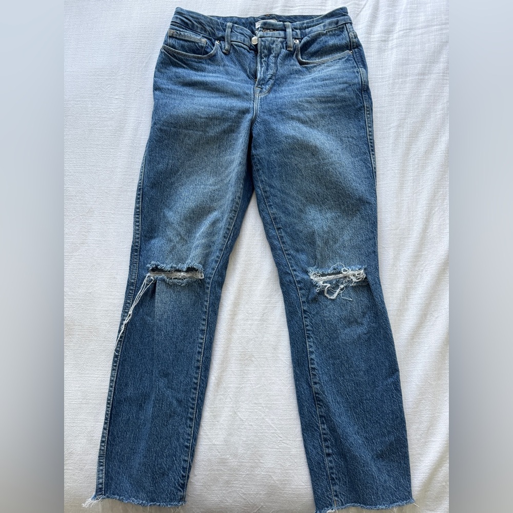 Blue Distressed Women Jeans